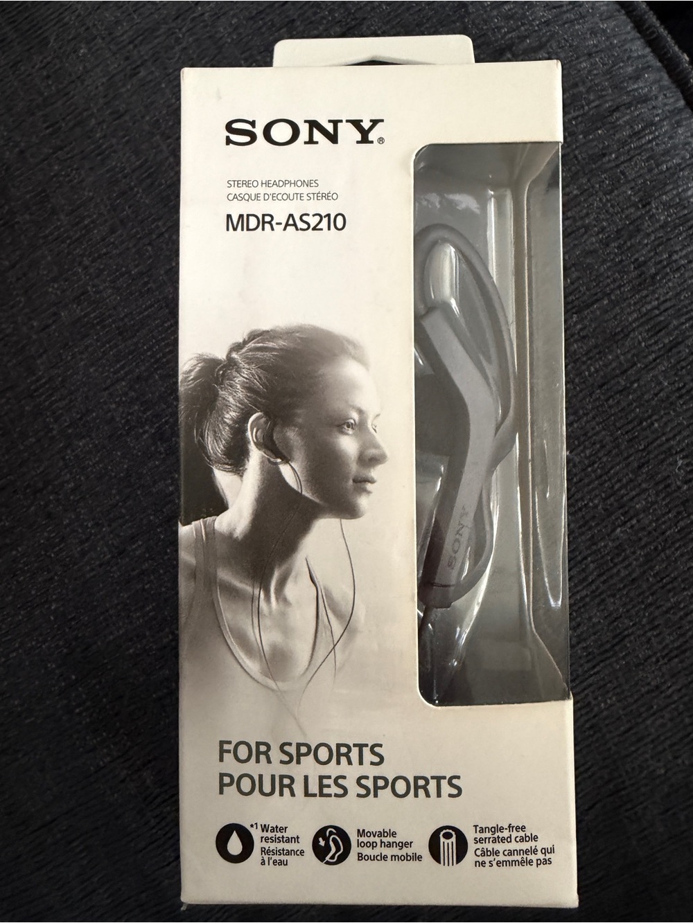 Sony MDR-AS210 Black Sport Earbud Headphones
